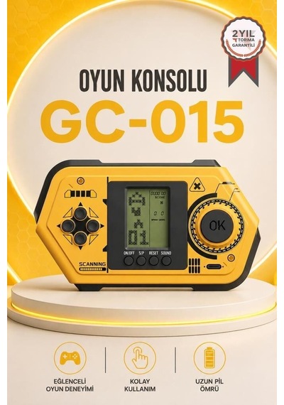 Delux Serisi Oyun Kolu Atari Joystick Tetris Gameboy Gc015 Sarı Genç Hobi Sürpriz