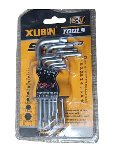 T10-t50 9 Parça Profesyonel Torx Alyan Allen Takımı Kısa Tip