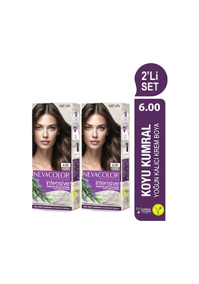 Intensıve 2'li Set 6.00 Koyu Kumral Kalıcı Krem Saç Boyası Seti