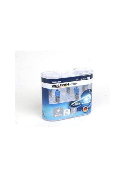 12V H3 Beyaz Işık Ampul Wolfram Sky Blue 5500K Takım - 2 Adet