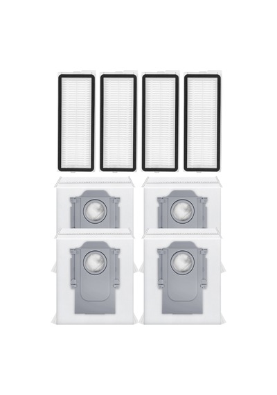 Roborock Qrevo L Uyumlu 4 Adet Hepa Filtre 4 Adet Toz Torbası