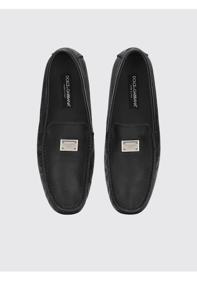 Dolce & Gabbana Deerskin Driver Shoes Dg Siyah