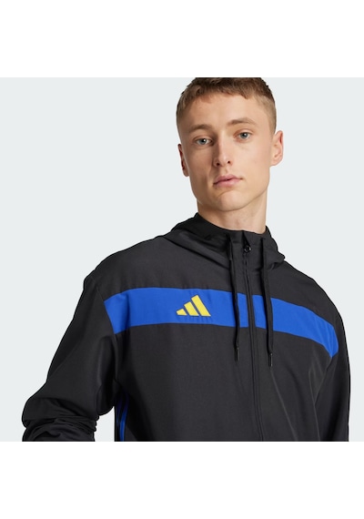 Adidas Tiro 25 Essentials Kanvas Kapüşonlu Erkek Eşofman Üstü Jx2222 Siyah