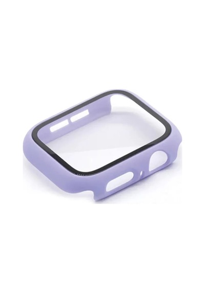 Newface Apple Watch 38mm Camlı Kasa Ekran Koruyucu - Lila Diğer