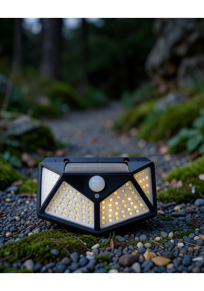 Güneş Enerjili 100 Led Hareket Sensörlü Dış Mekan Lamba Xuuczzzyx100lamba-1