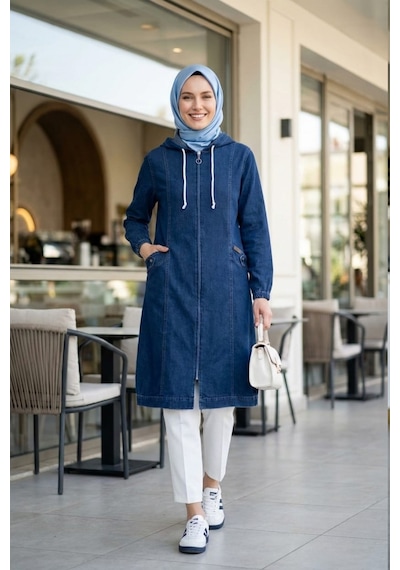 Hb Harma Time Butik Kadın Kapüşonlu Cepli Fermuarlı Koyu Mavi Kot Kap Koyu Mavi Koyu Mavi Hb Harma Time Butik Kadın Kapüşonlu Cepli Fermuarlı Koyu Mavi Kot Kap Koyu Mavi Koyu Mavi