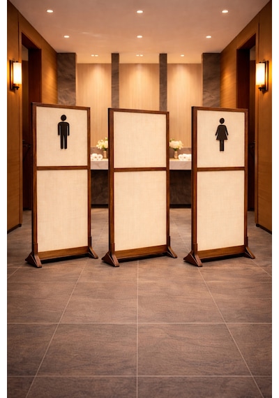 180cm X 100cm Masif Ahşap Çerçeveli Ayaklı Kumaş Paravan Seperatör Oda Ayırıcı Dekor 180cm X 100cm