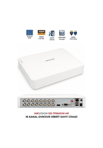 Ds-7116hghı-m1 16 Kanal Dvr Koaksiyel Ses Destekli