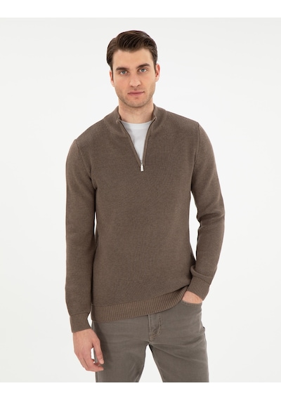 Pierre Cardin Erkek Vizon Melanj Kazak /triko 50297123-vr174 Vizon Melanj