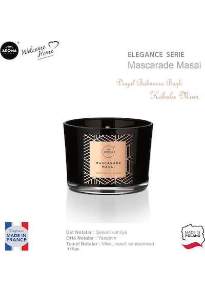 Aroma Home Elegance Kokulu Mum Mascarade Masai 115 G