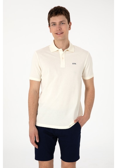 U.S. Polo Assn. Erkek Regular Fit Polo Yaka Krem Basic Tişört 50306007-VR071