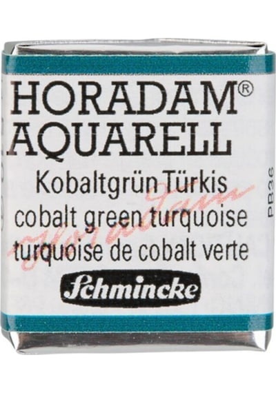 Schmincke Horadam Aquarell Artist Sulu Boya Cobalt Green Turquoise Yarım Tablet