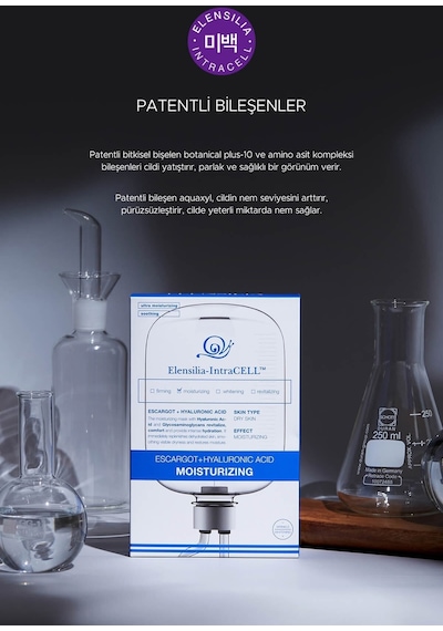Elensilia Escargot + Hyaluronik Asit Yoğun Nemlendirici Yaprak Maske Intracell Hyaluronic Acid Mask