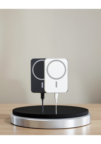 Magsafe Uyumlu Powerbank, Güçlü Mıknatıslı, Hızlı Şarjlı, Kompakt Çok Renkli
