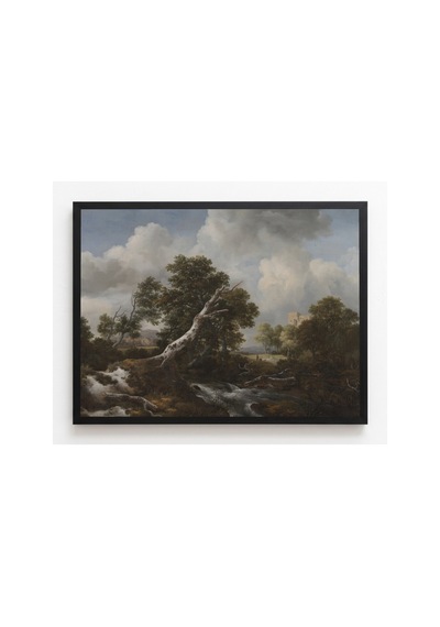 Klasik Sanat Ruisdael Ormanda Alçak Şelale Çerçevesiz Poster 21x30 Cm A4 Tablo Yağlı Boya