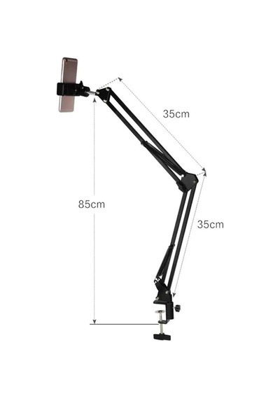 Smayling 360 Ayarlanabilir Masaüstü Üst Çekim Telefon Standı Süspansiyon Kollu Tripod Kol Canlı Yayın, Yemek Çekimi, Üstten Çekim, Youtuber & Yay Smayling 360 Ayarlanabilir Masaüstü Üst Çekim Telefon Standı Süspansiyon Kollu Tripod Kol Canlı Yayın, Yemek Çekimi, Üstten Çekim, Youtuber & Yay