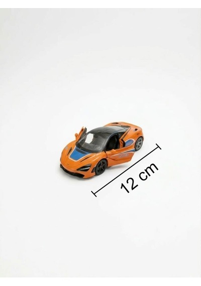 Süper Yarış Arabası McLaren Çek-Bırak Açılabilir Kapılı 12 cm Oyuncak Araba Turuncu