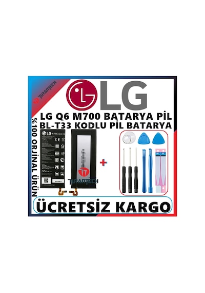 LG Uyumlu Q6 Batarya Pil Tamir Seti