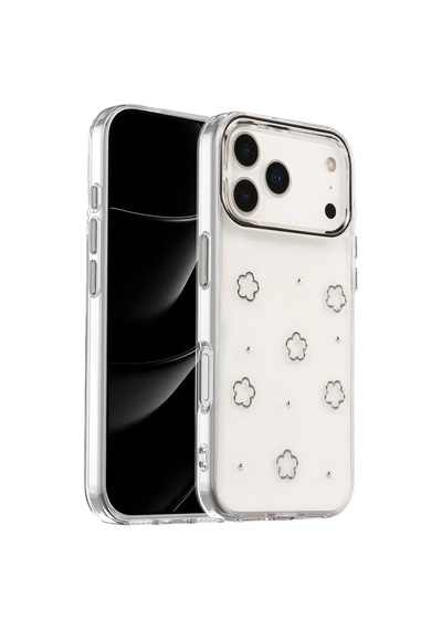Apple iPhone Uyumlu 17 Pro Max Fiyonk Desenli Kapak - Desen 2 Şeffaf