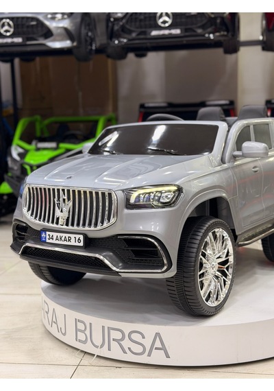 Maserati Akülü Araba 0-6 Yaş Özel Plaka Hediye Gri