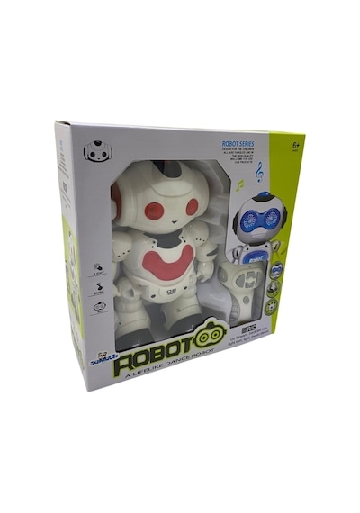Robotech Akıllı Dans Eden Işıklı Uzaktan Kumandalı Robot Sesli Müzikli Hareketli - Kırmızı