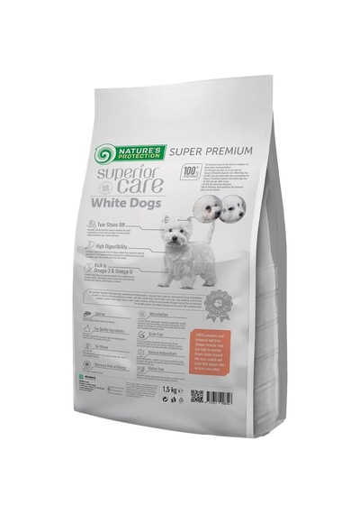 Superior Care Beyaz Tüylü Köpekler İçin Tahılsız Somonlu Küçük Irk Köpek Maması 1,5 Kg