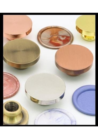 Boş Mum Mühür Pirinç Damga Başlığı Yuvarlak 25mm Bronz