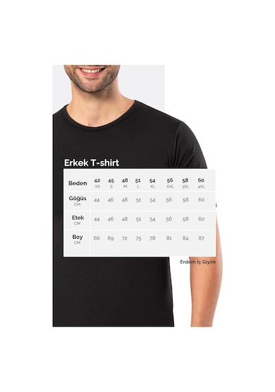Erdem Siyah Slim Fit Tişört 1122 Siyah