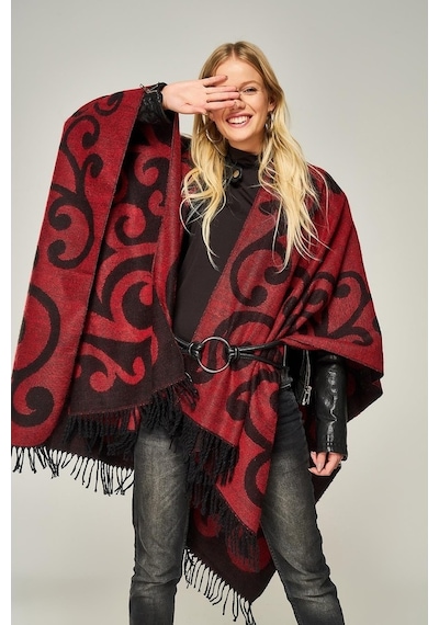 Forum Fashion P001 Salma Desenli Jakarlı Panço