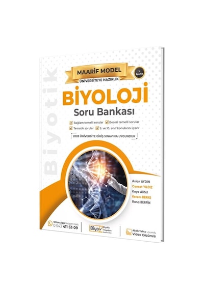 Biyotik Yayınları Üniversiteye Hazırlık Biyoloji Maarif Model Soru Bankası