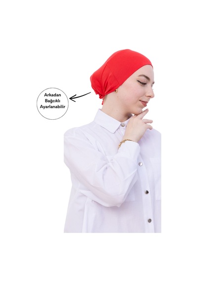 Modish Group Kadın Tesettür Bone Bağcıklı Dikişsiz Penye 4 Parça Set Gri, Açık Mavi, Açık Yeşil, Pembe