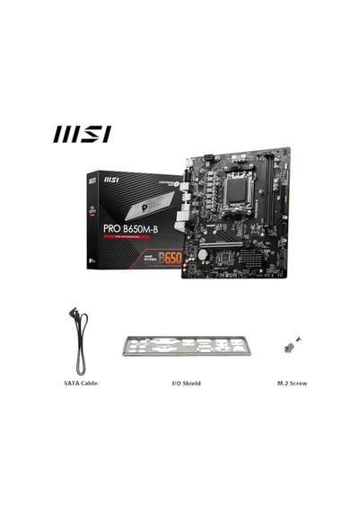 Msı Pro B650m-b Ddr5 Amd B650 Am5 Soket Ddr5 6800+ Oc Mhz Matx Anakart
