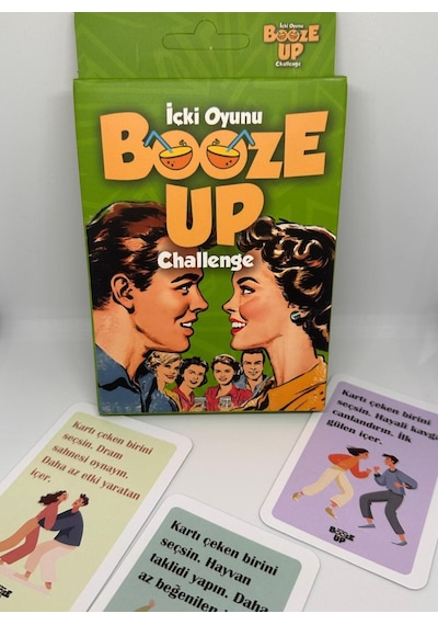 Booze Up Challenge Eğlenceli Görev Kartı Oyunu 50 Kart