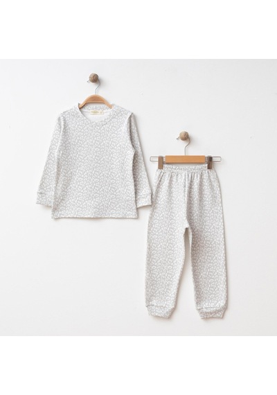 Bebolly Pijama Takımı Baskılı Gri