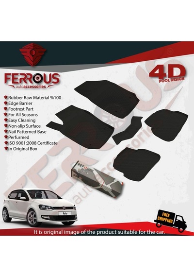 Turkmenaksesuar Volkswagen Polo 6R 4D Paspas Siyah Ve Üst Bagaj Havuzu 2010 2016