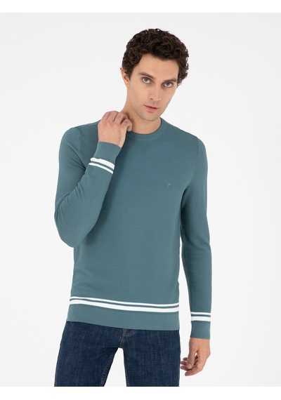 Cacharel Mint Slim Fit Bisiklet Yaka Triko Kazak