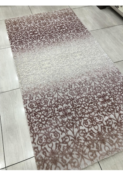 Saray Halı Şiraz 12433 R-1 Pudra Pembe Beyaz 100X200 Yolluk !