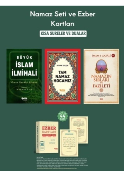 Namaz Seti Ve Ezber Kartları Büyük İslam İlmihali 4'lü Set