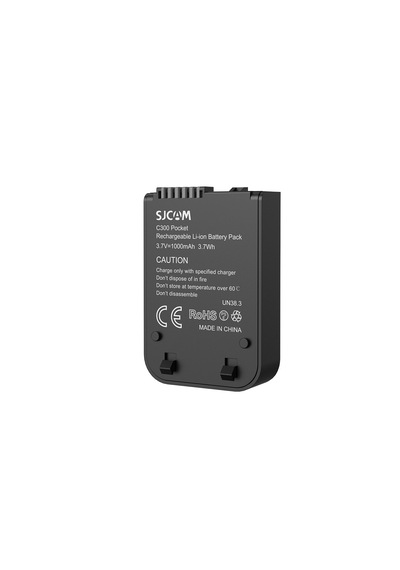 Sjcam C300 & C300 Pocket 1000mah Şarj Edilebilir Batarya Siyah