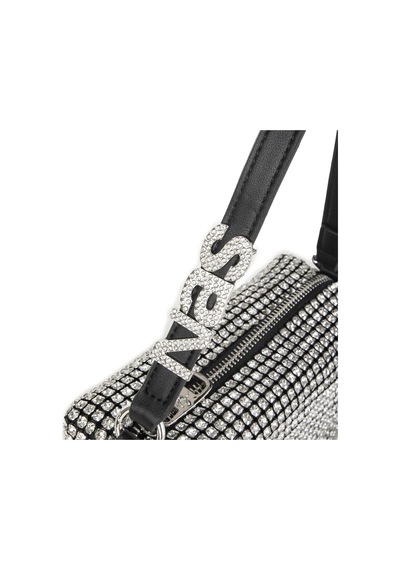 Nas Bag Kadın Çapraz Çanta Black White Diamond Siyahtaşlı Gümüş
