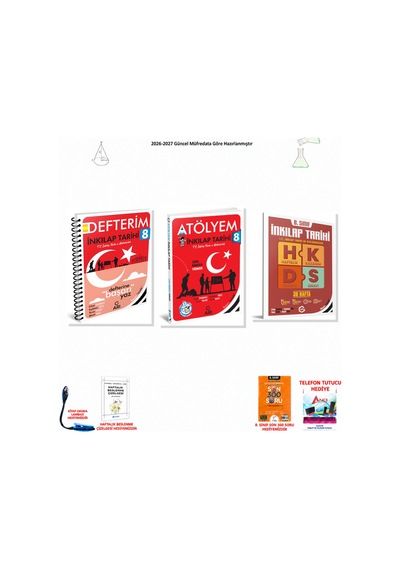 2026-2027 Arı 8. Sınıf 3'lü Defter İnk, Atölye İnk, Deneme İnk