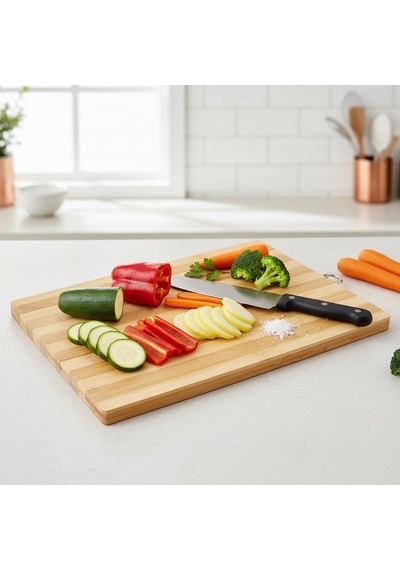 Yuvarlak Bambu Kesme Ve Sunum Tahtası Büyük Boy Antibakteriyel, Metal Kulplu Ahşap Pizza/şarküteri Tahtası 24 Diğer