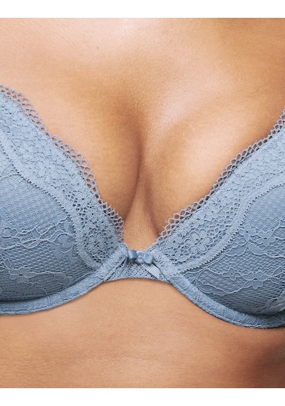 Marks & Spencer Dantelli Balenli Plunge Sütyen T33000318 Gri