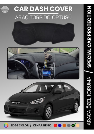 Hyundai Accent Blue 2011-2017 Torpido Örtüsü Ön Göğüs Torpido Koruma Çatlamayı Engeller Tam Uyum - 169 Stiloto