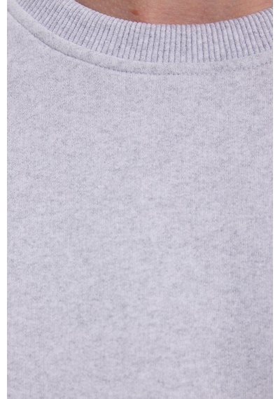 Tudors Erkek Relax Fit Rahat Kesim %100 Pamuk 2 İplik Bisiklet Yaka Gri Sweatshirt -41516 Gri