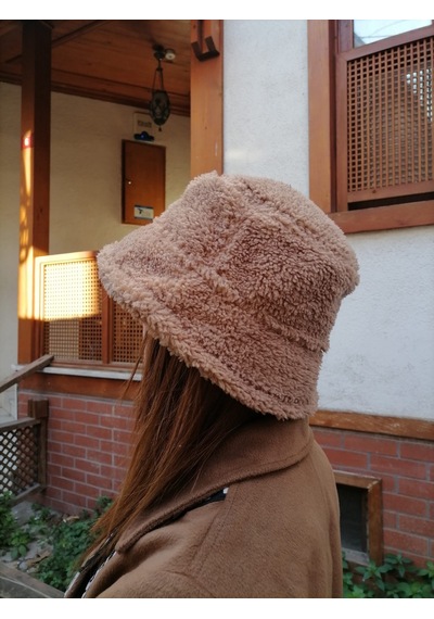 Shopiolog Kadın Peluş Bucket Şapka