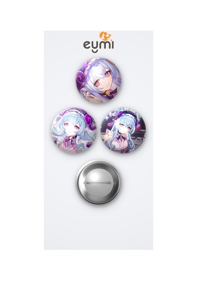 Genshin Impact Oyunu Yumemizuki Mizuki Oyun 3'lü Metal Rozet Seti 58mm İğneli Buton Çanta Yaka Rozeti Çok Renkli