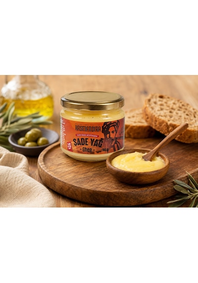 Hasmandıra %100 Doğal İnek Sütünden Sade Yağ Ghee 300 G X 2 Adet Cam Kavanoz