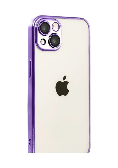 Apple iPhone Uyumlu,  15 Razer Lensli Silikon - Mor