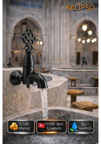 Kalipso Osmanlı Hamam Musluğu Siyah